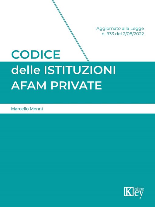 Title details for Codice delle istituzioni Afam private by Marcello Menni - Available